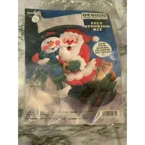 DESIGN FELT STOCKING KIT SANTA /SNOWMAN 5032